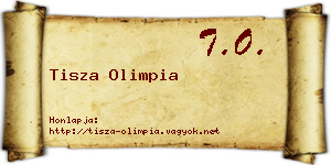 Tisza Olimpia névjegykártya